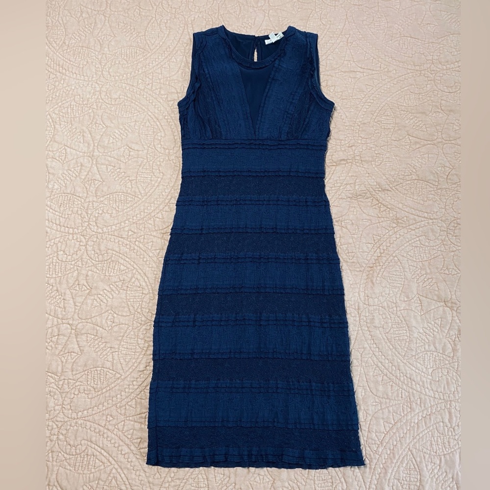 Max Studio navy bodycon dress, XS